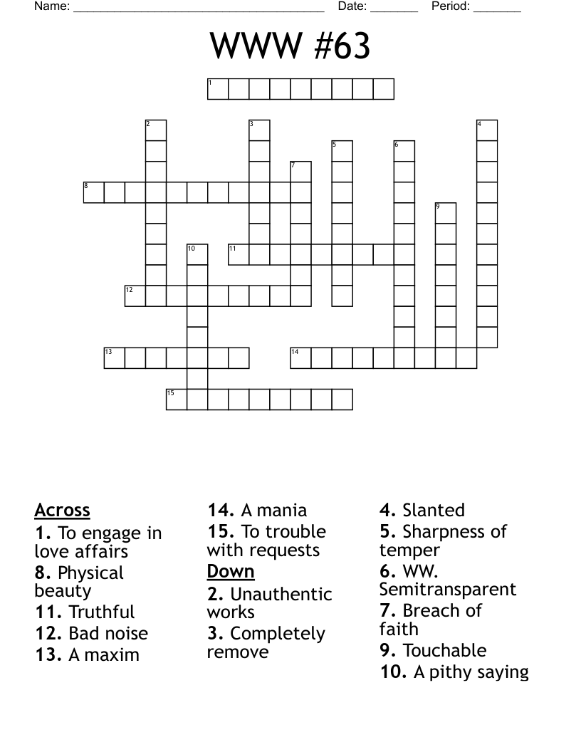 WWW #63 Crossword