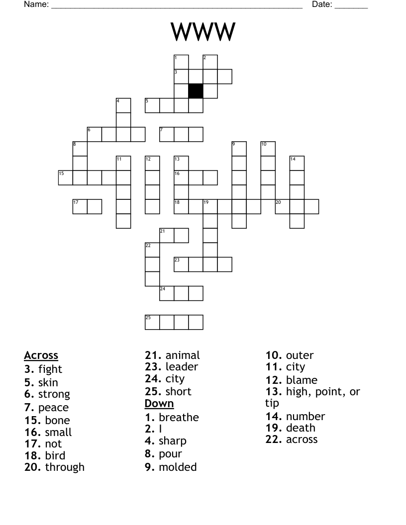 WWW Crossword