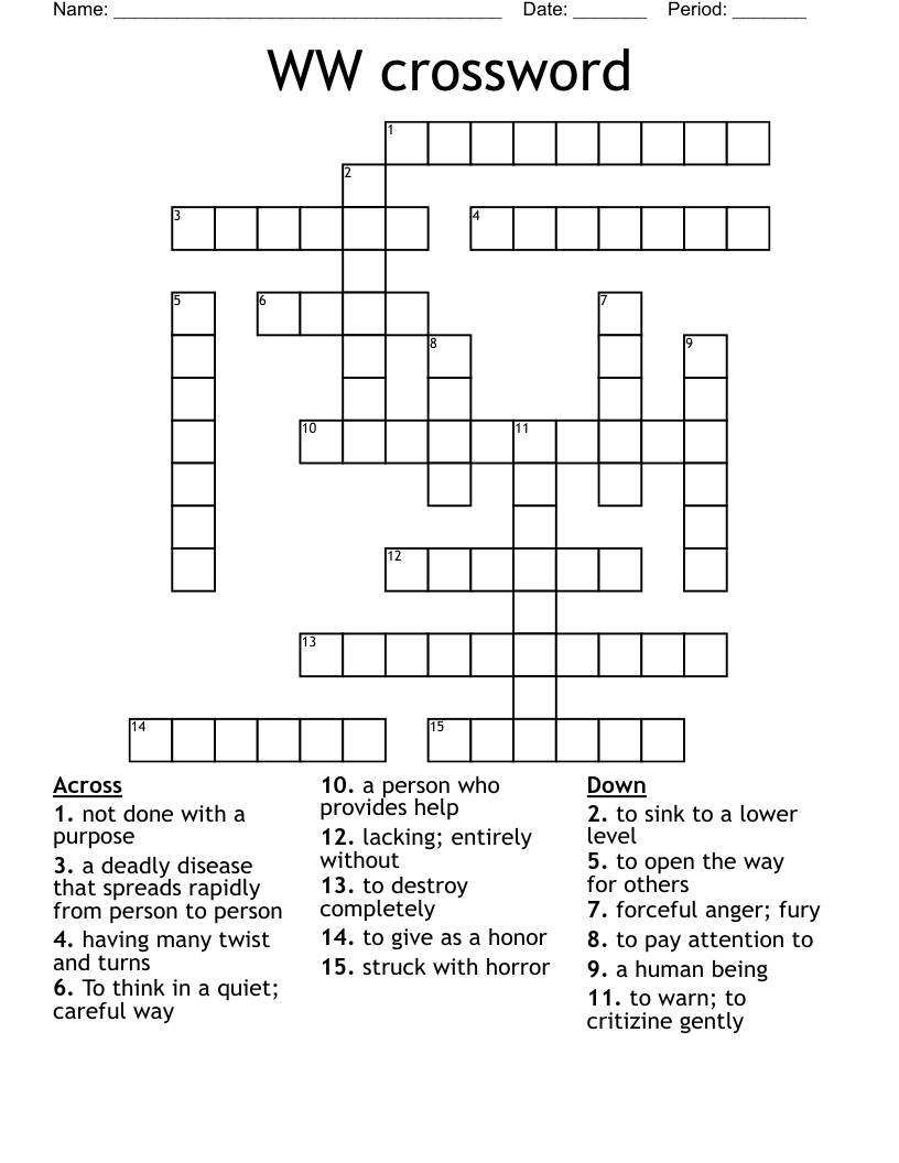 WW crossword