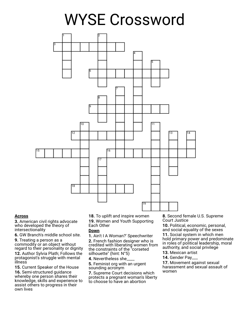 WYSE Crossword