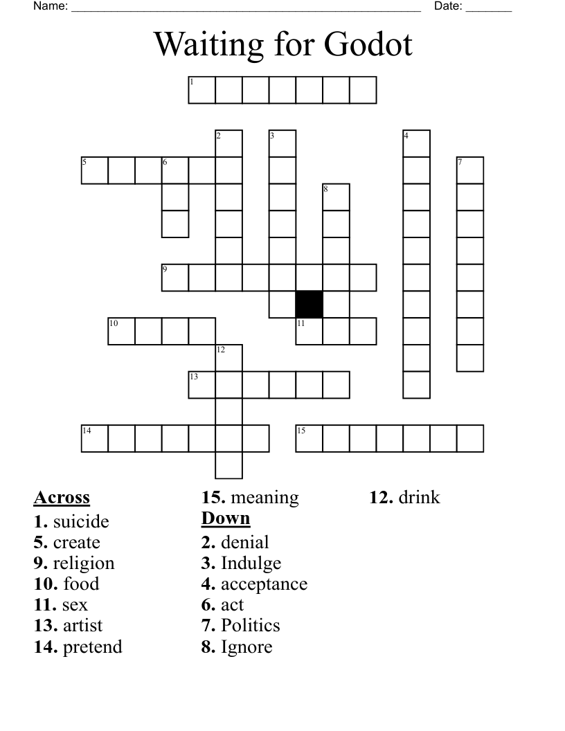 Waiting for Godot Crossword