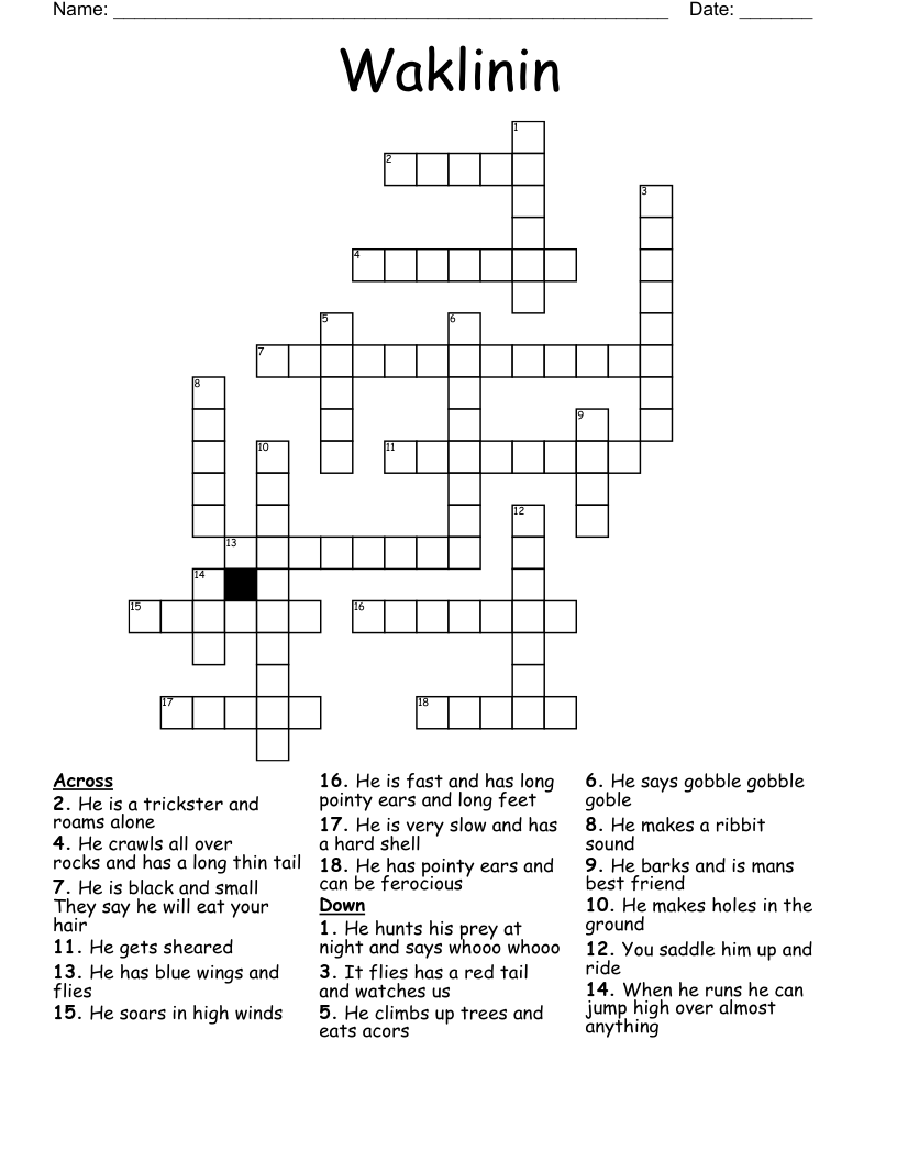 Waklinin Crossword
