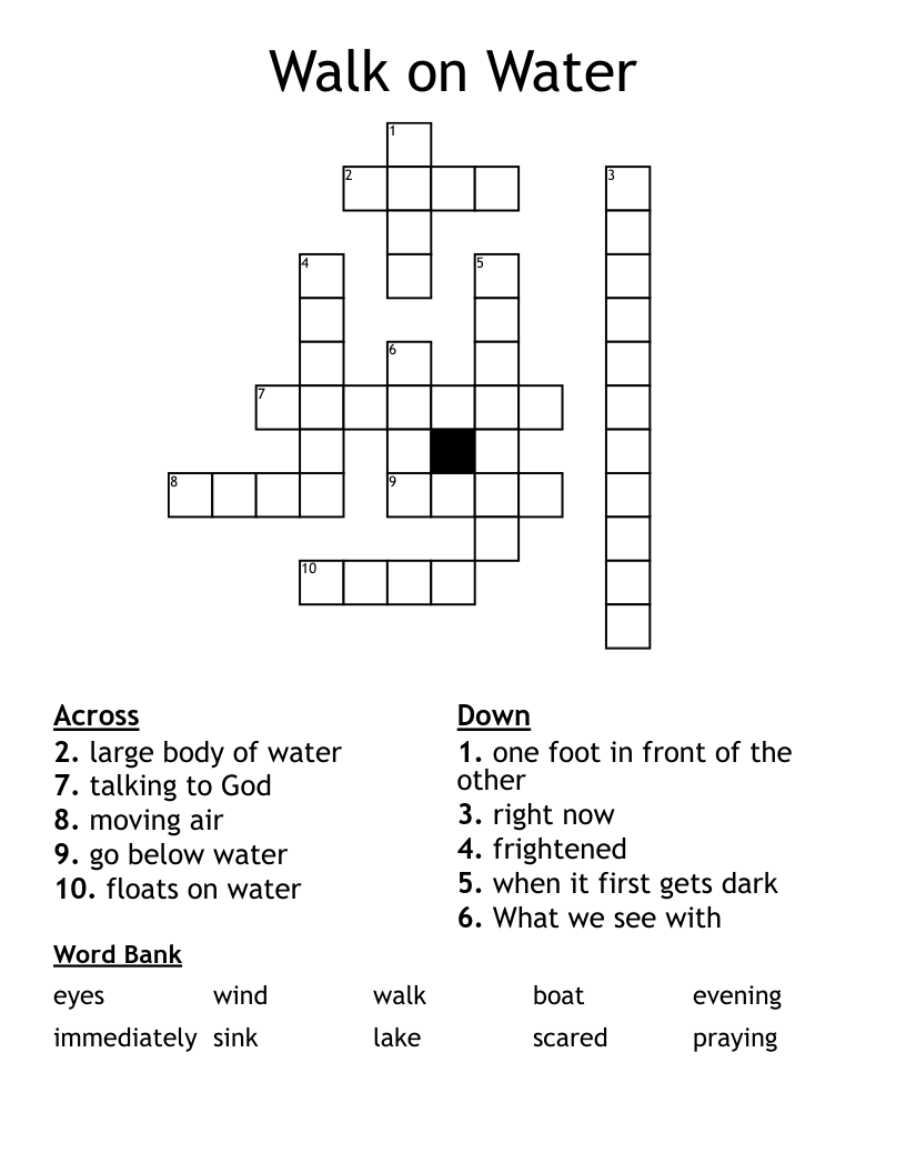 Walk on Water Crossword