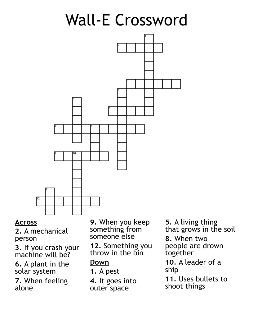 Wall-E Crossword