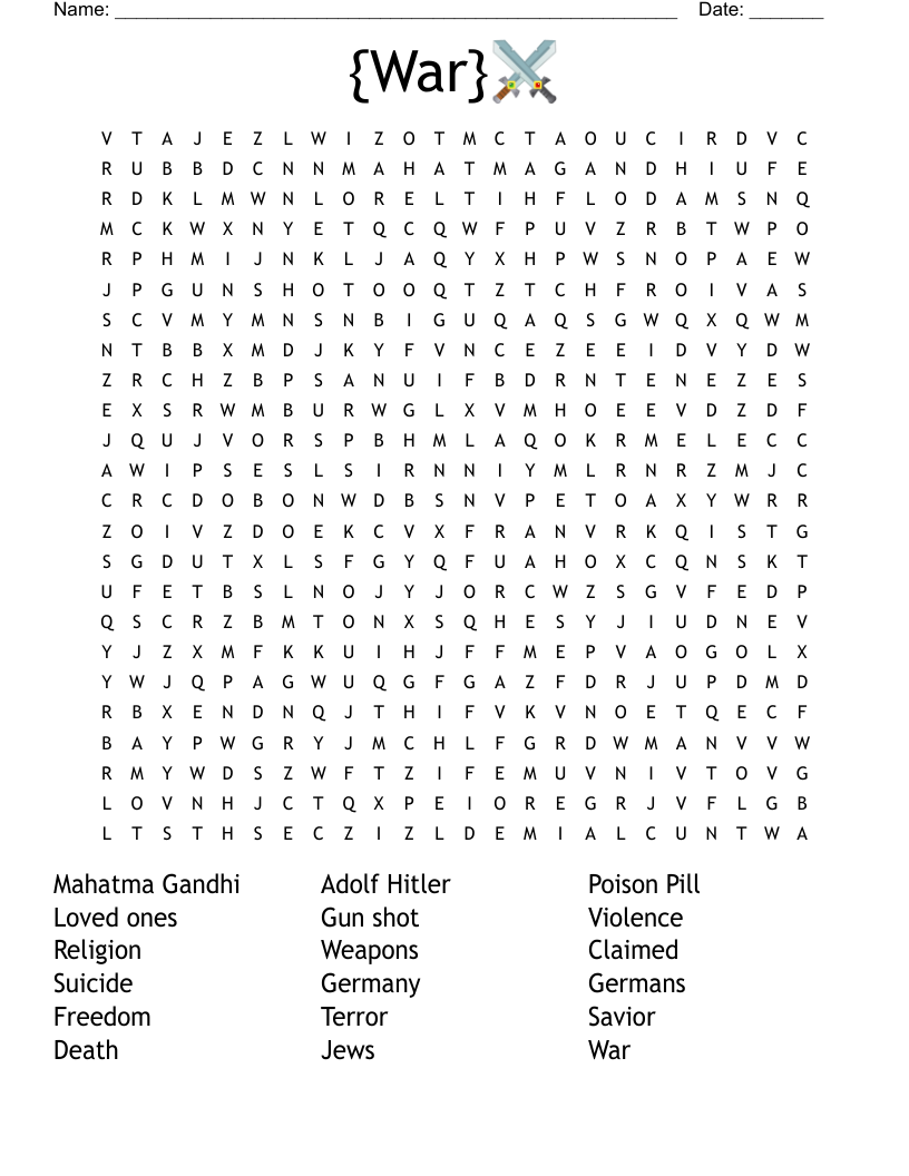 {War}⚔️ Word Search