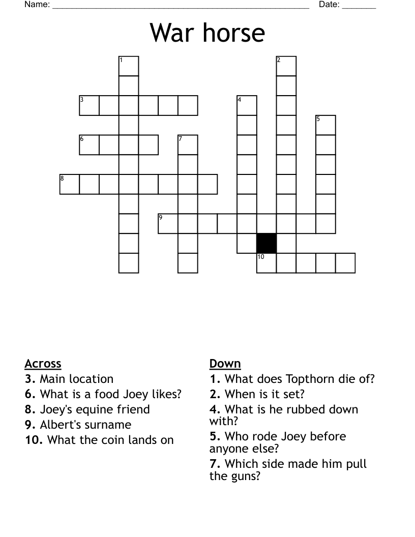 War horse Crossword