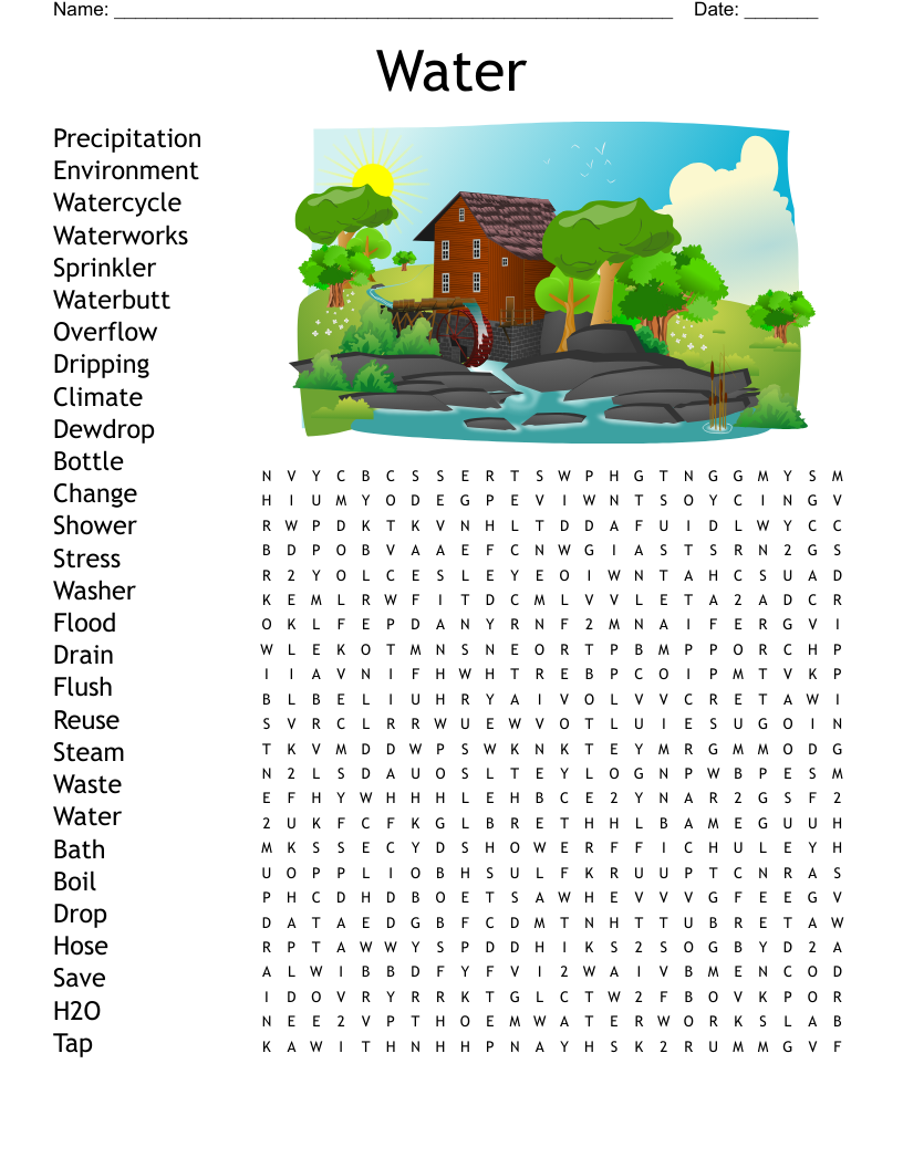 Water Word Search