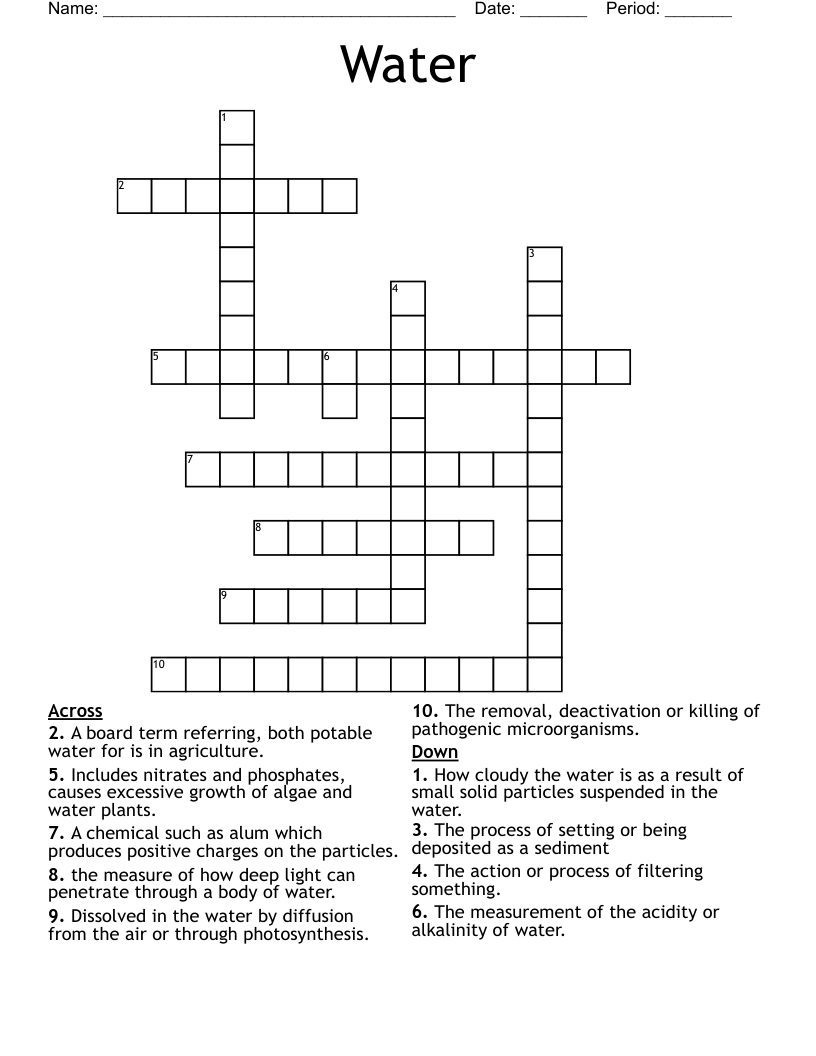 Water Crossword