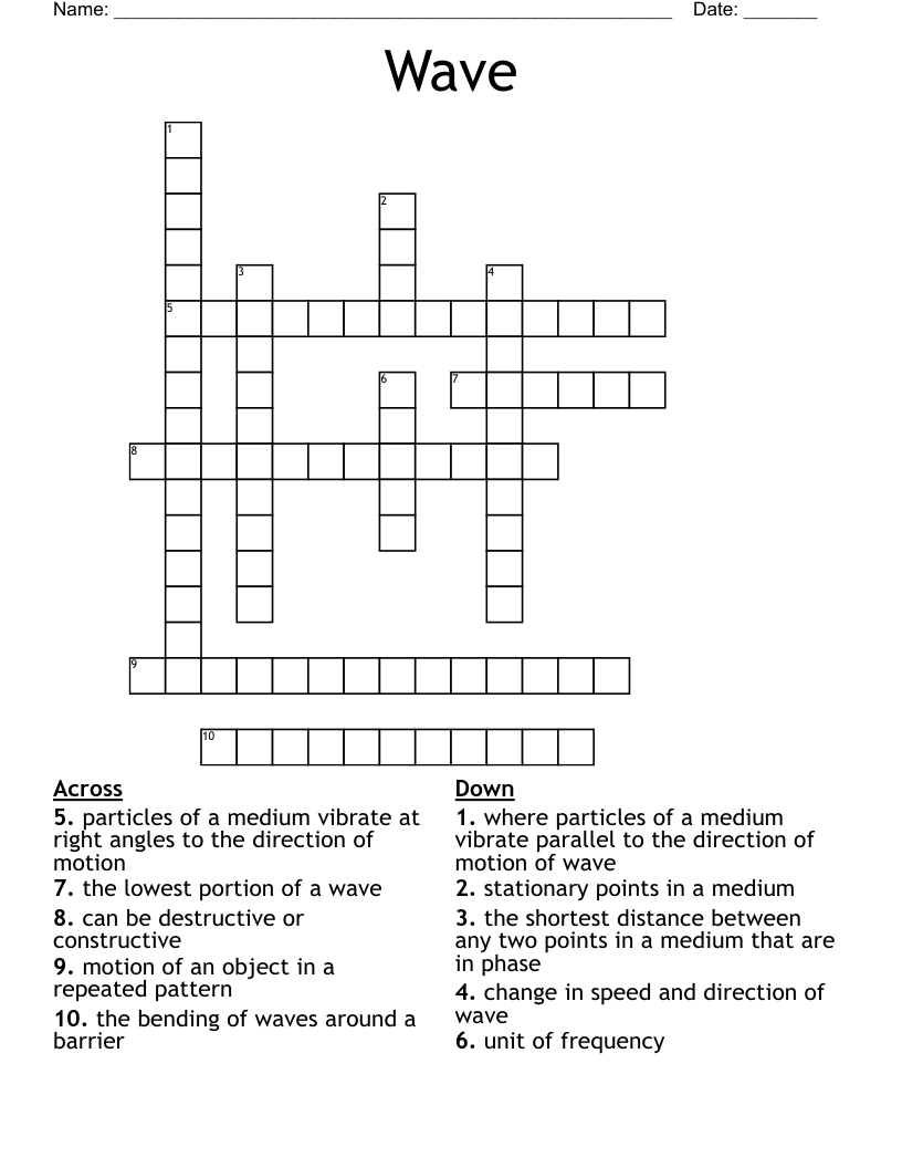 Wave Crossword