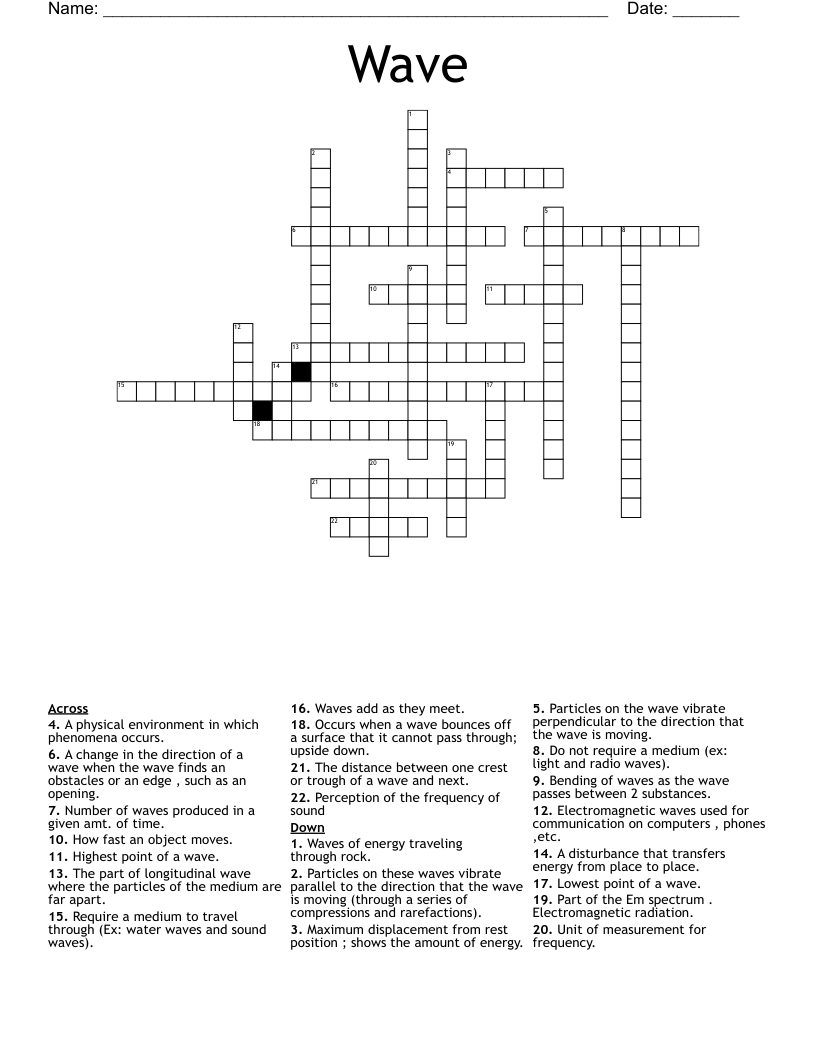 Wave Crossword