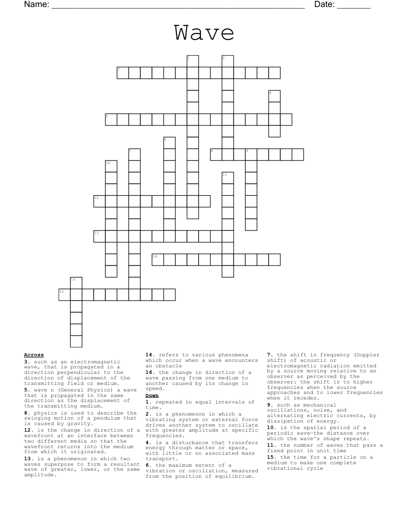 Wave Crossword