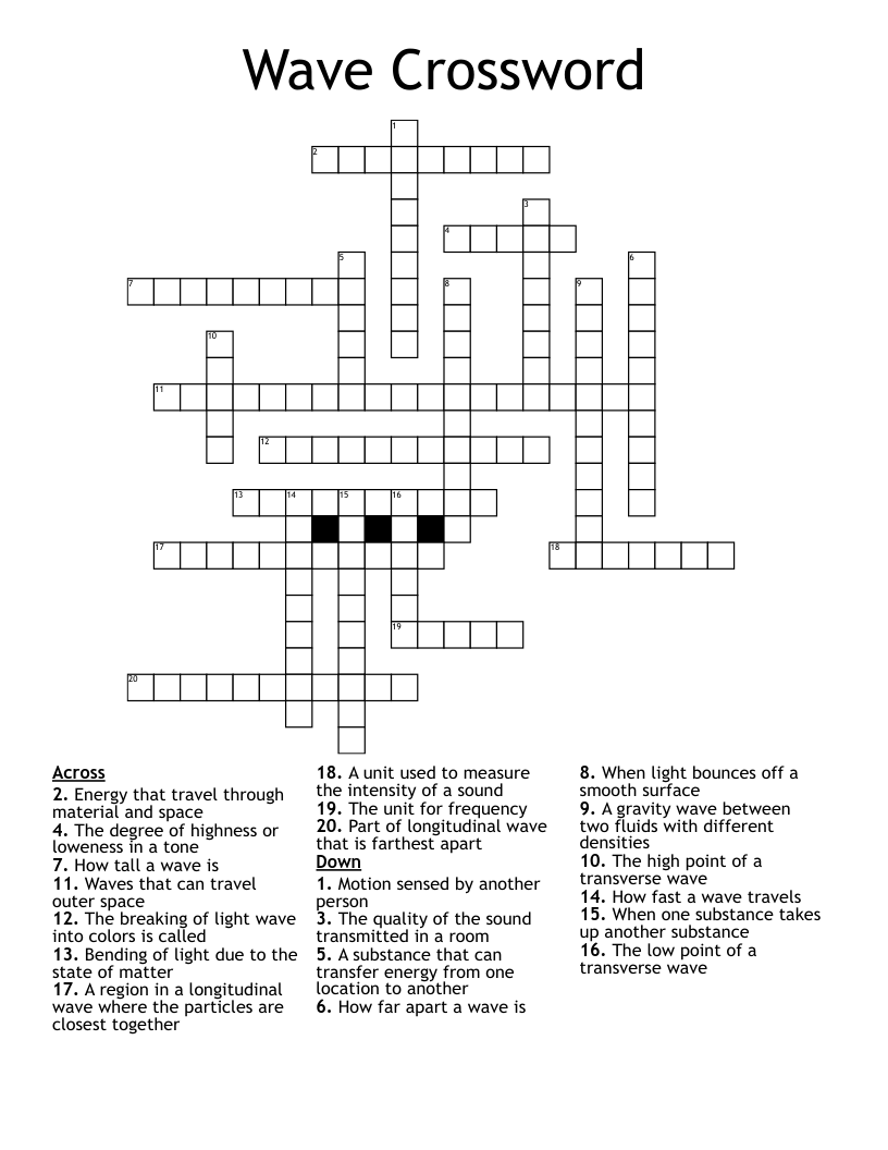 Wave Crossword