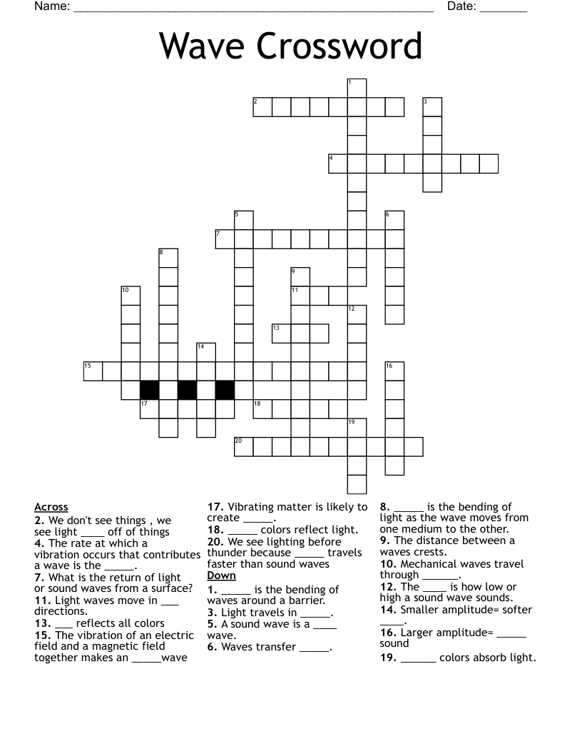 Wave Crossword