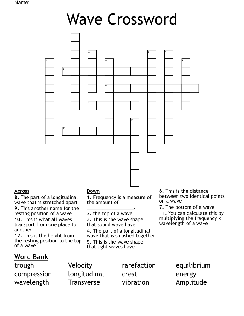 Wave Crossword