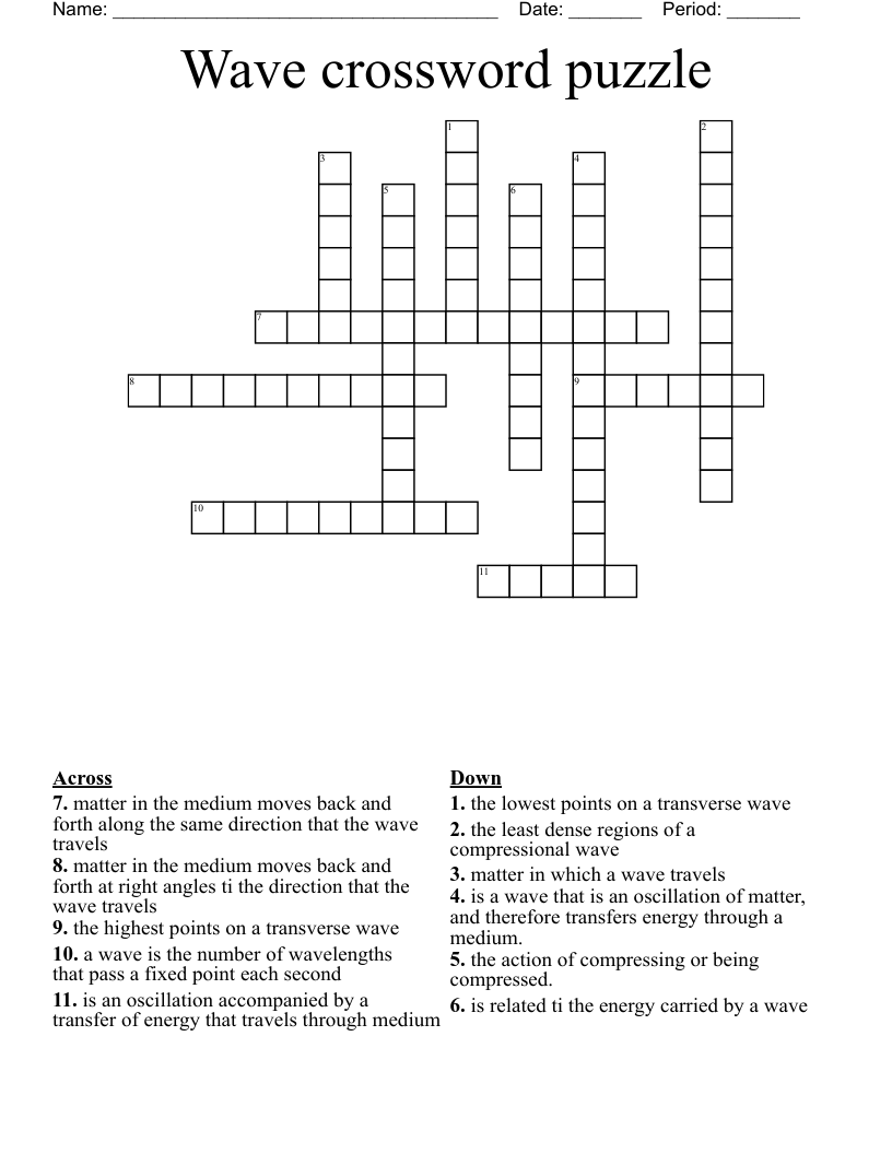 Wave crossword puzzle
