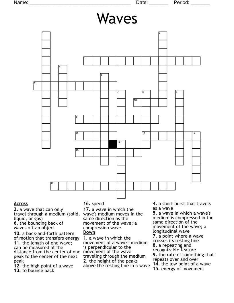 Waves Crossword