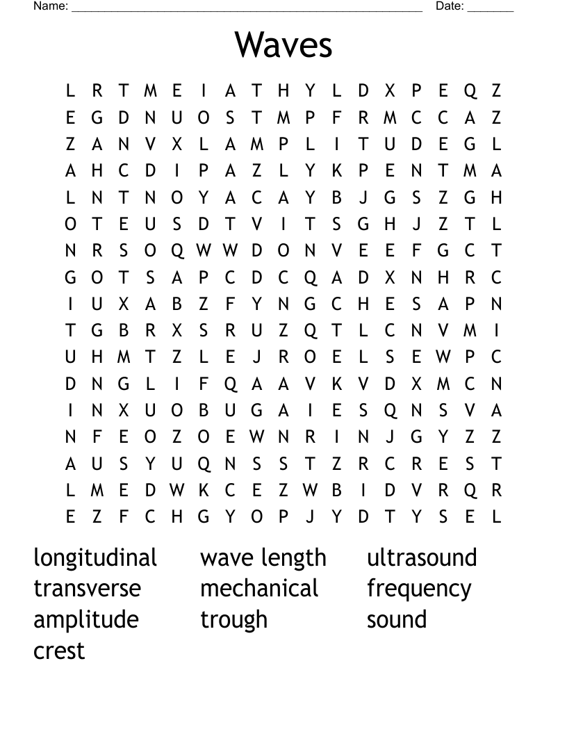 Waves Word Search