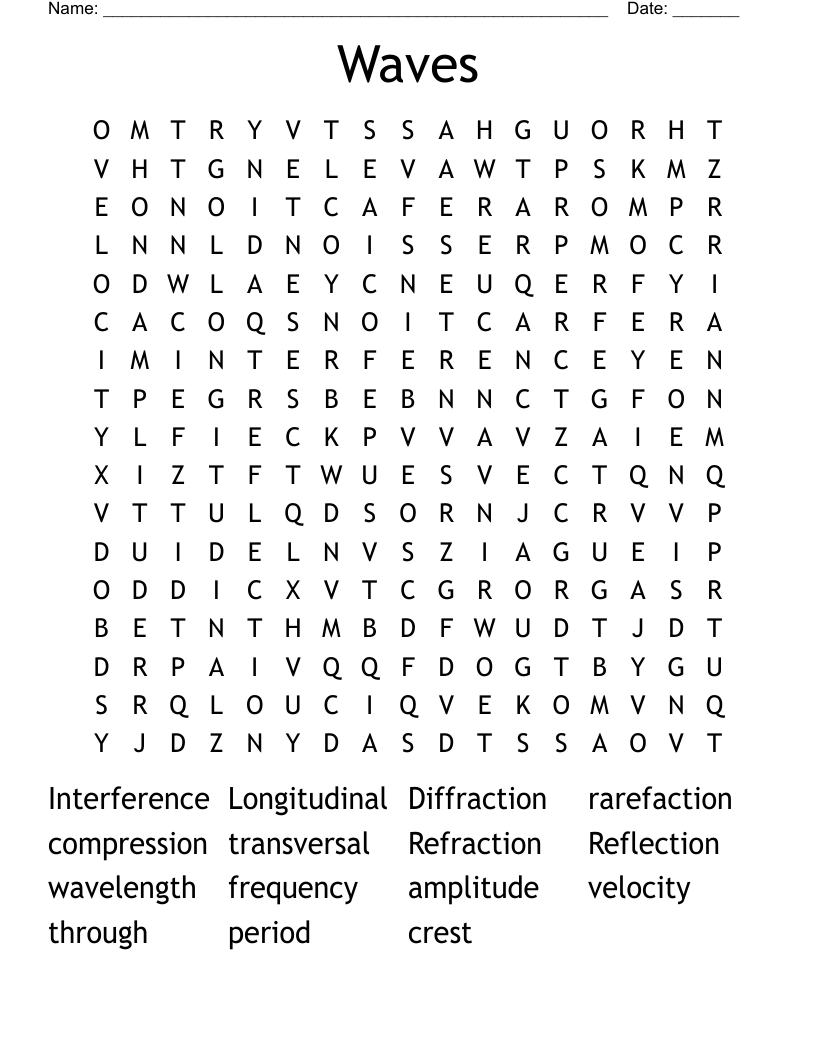 Waves Word Search