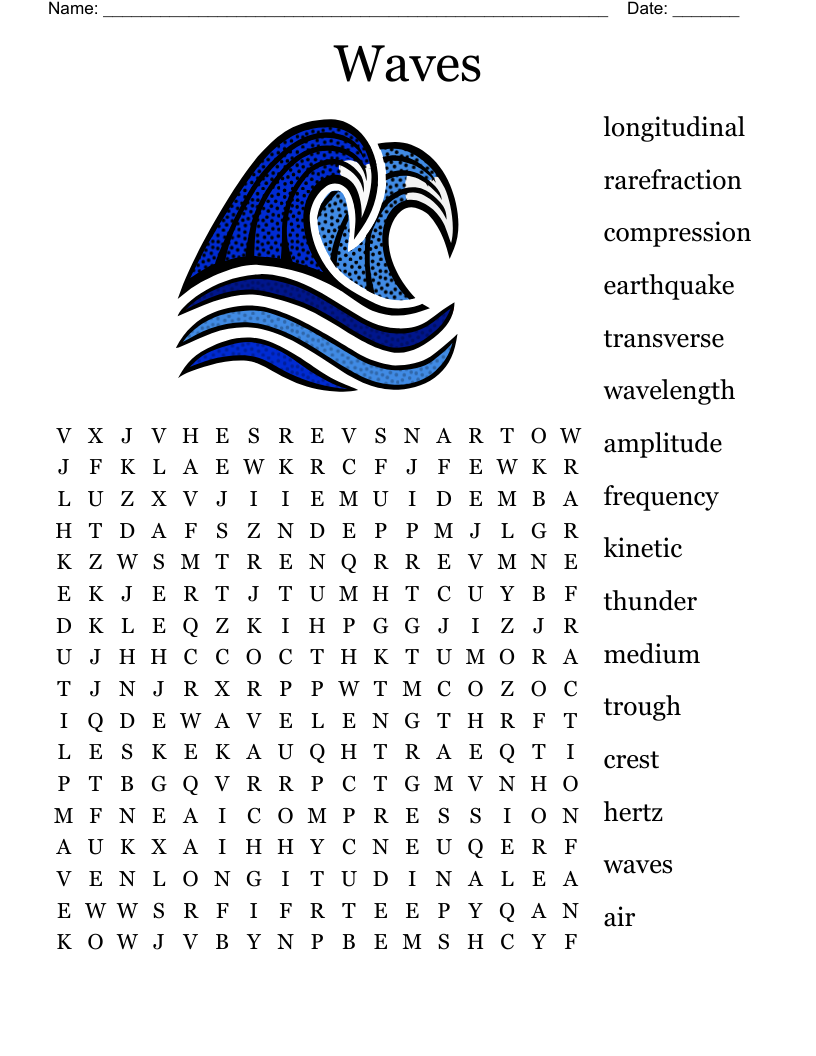 Waves Word Search