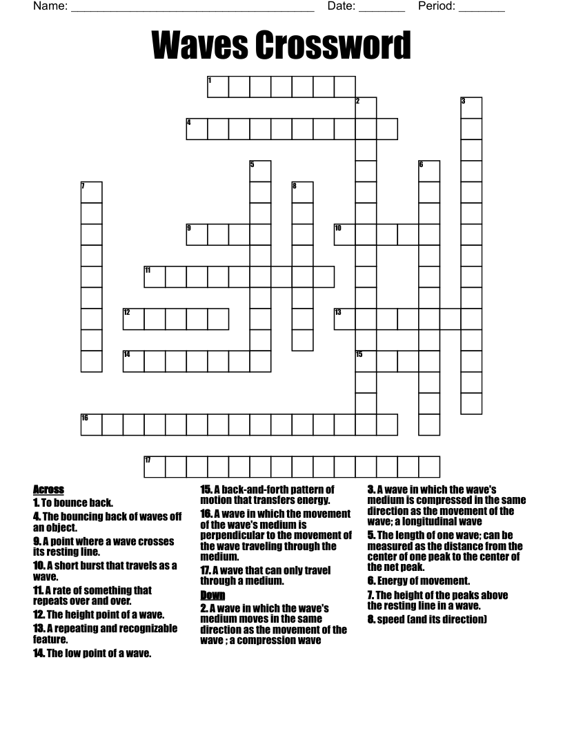 Waves Crossword 