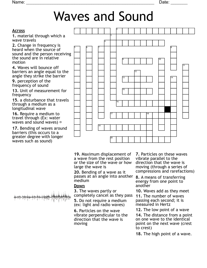 Waves and Sound Crossword