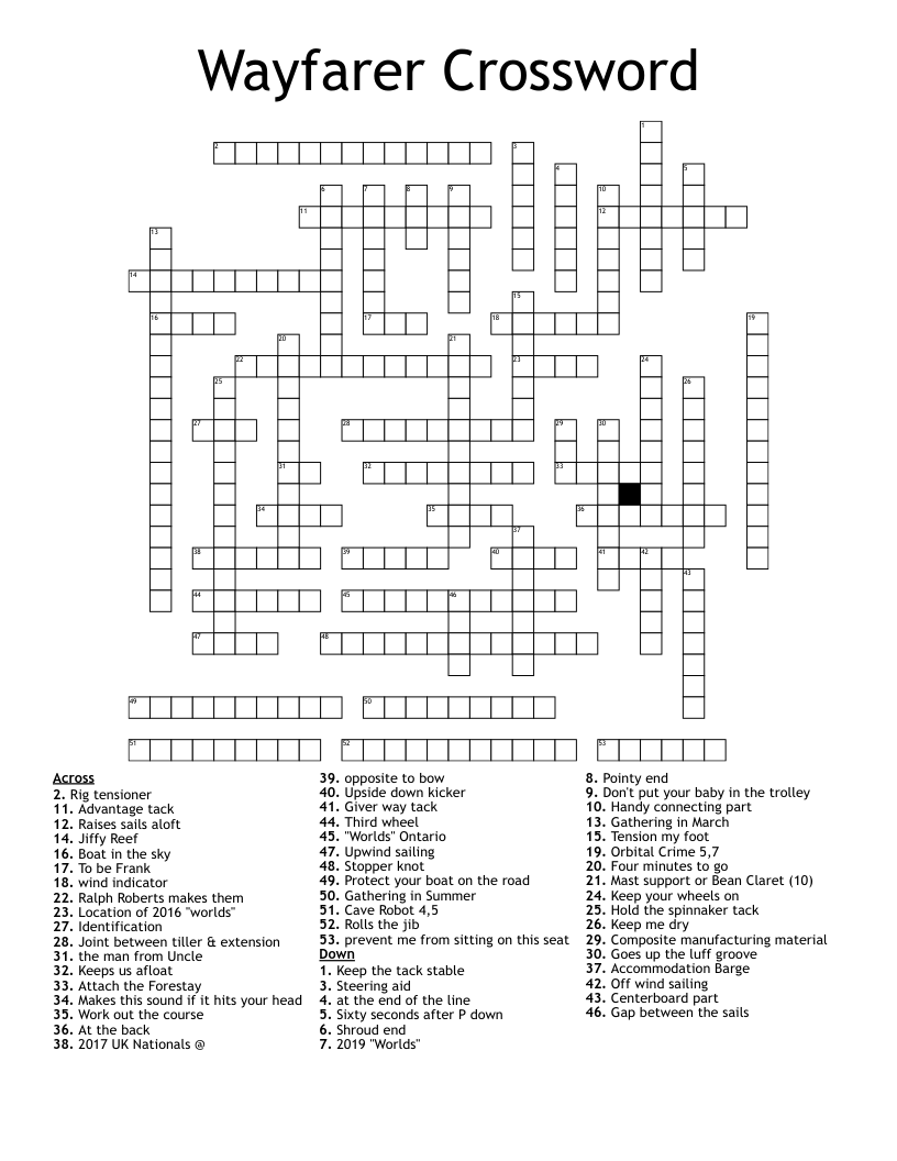 Wayfarer Crossword