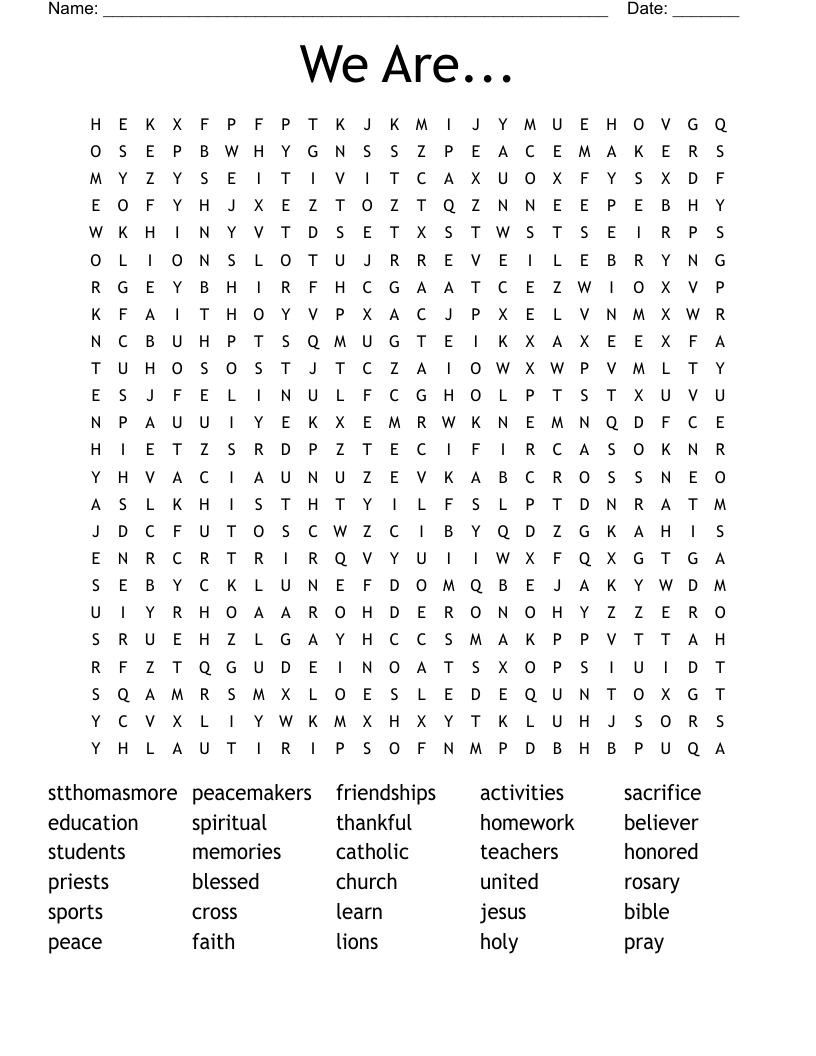 We Are... Word Search
