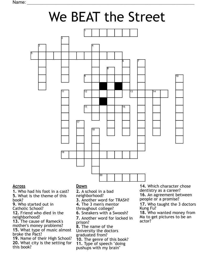 We BEAT the Street Crossword
