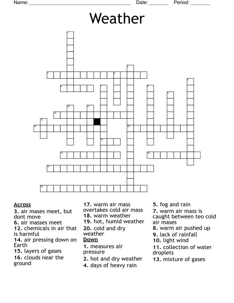 Weather Crossword