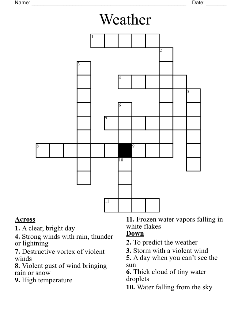 Weather Crossword