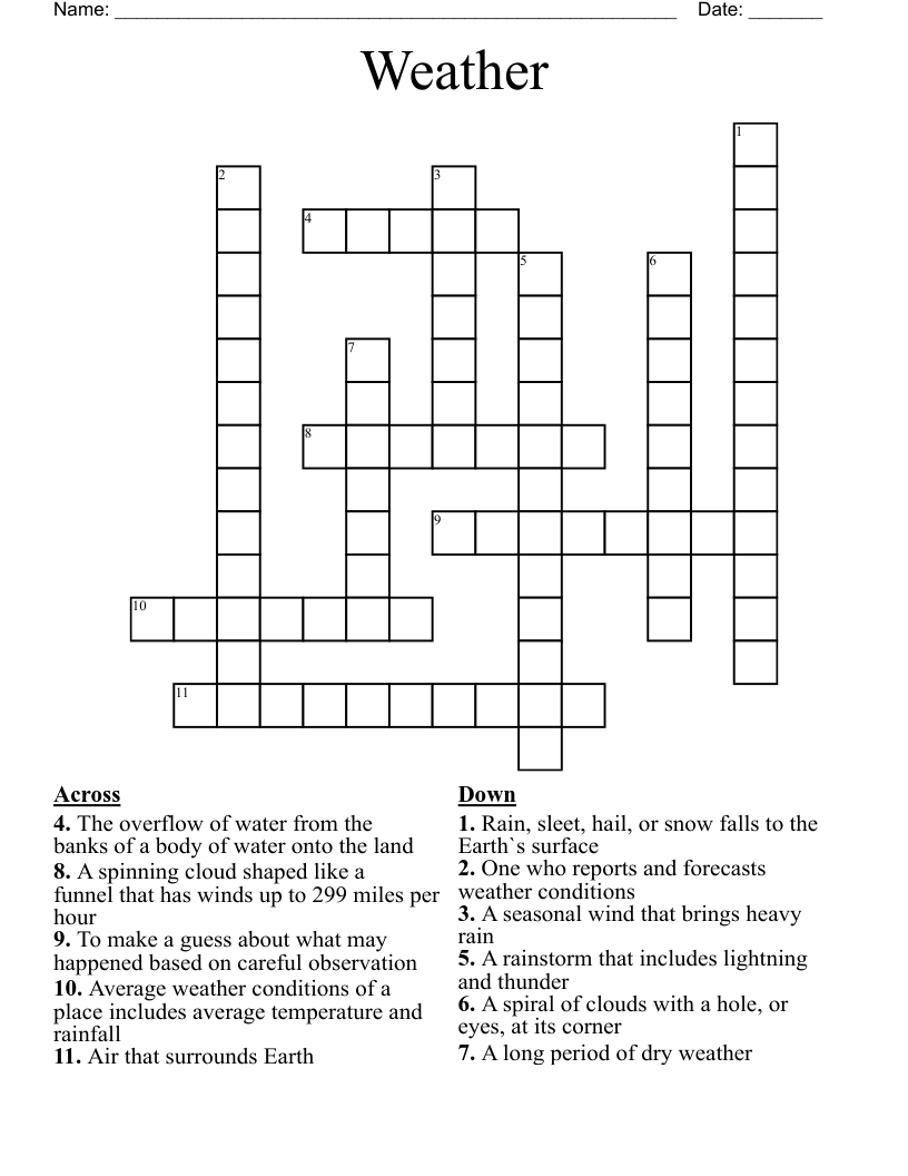 Weather Crossword