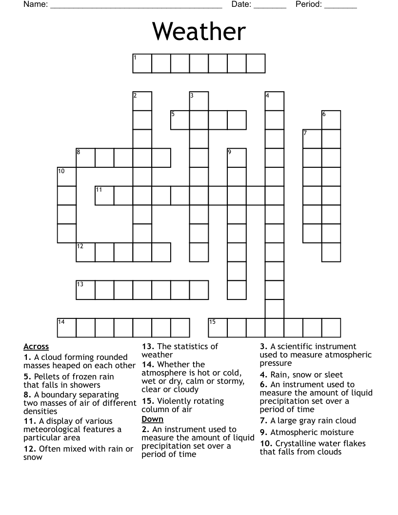 Weather Crossword