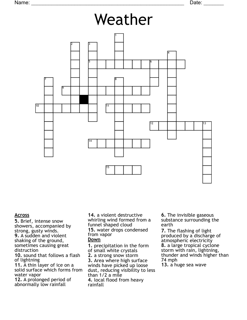 Weather Crossword