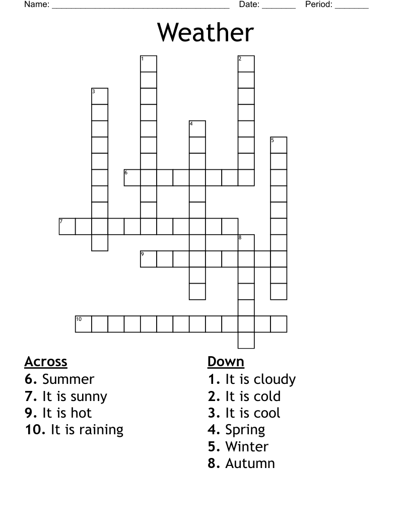 Weather Crossword