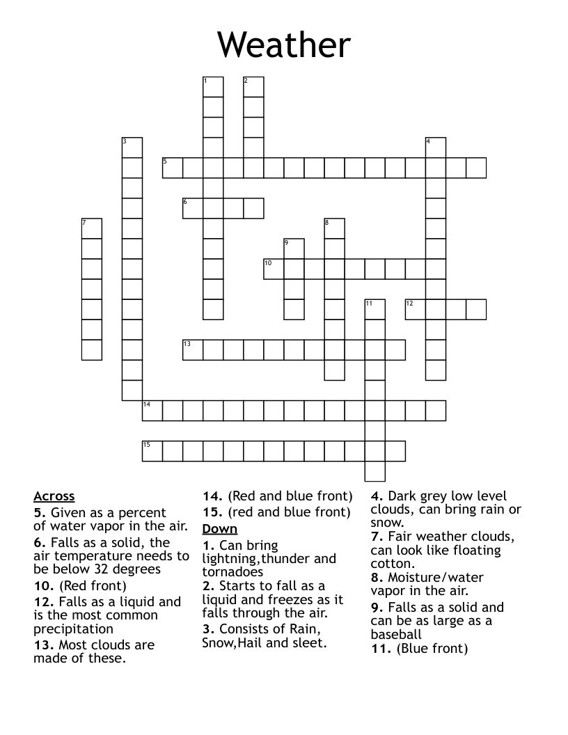 Weather Crossword