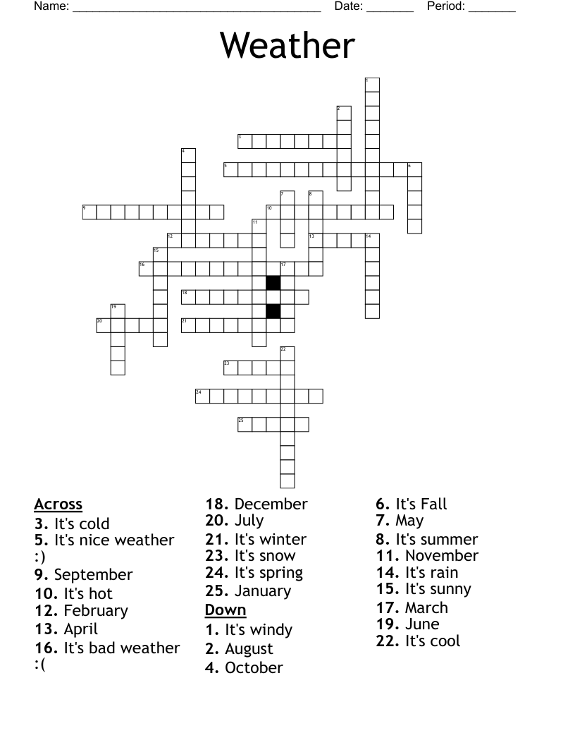 Weather Crossword