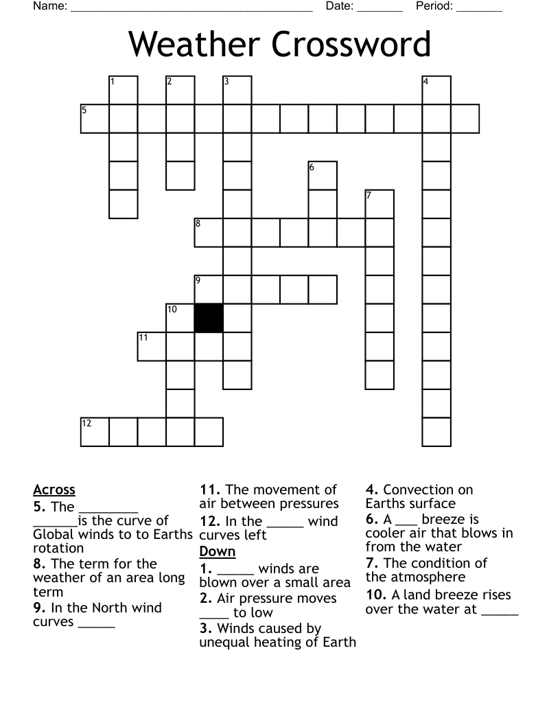 Weather Crossword