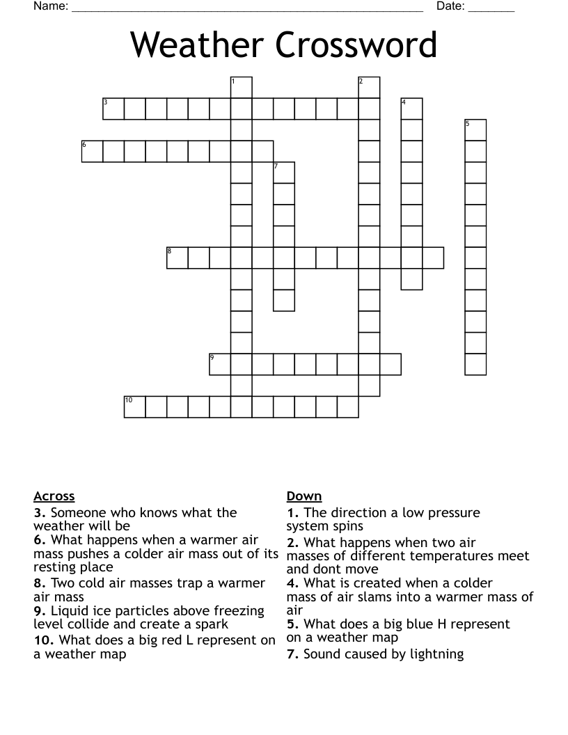 Weather Crossword