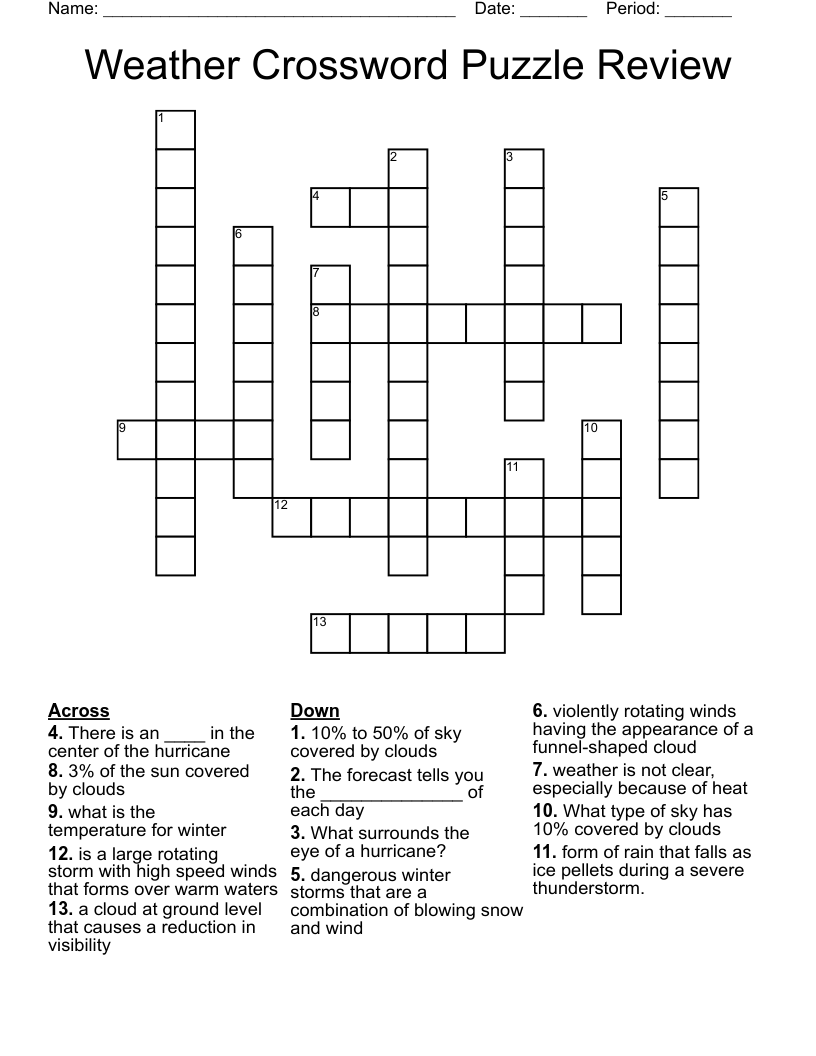 Weather Crossword Puzzle Review