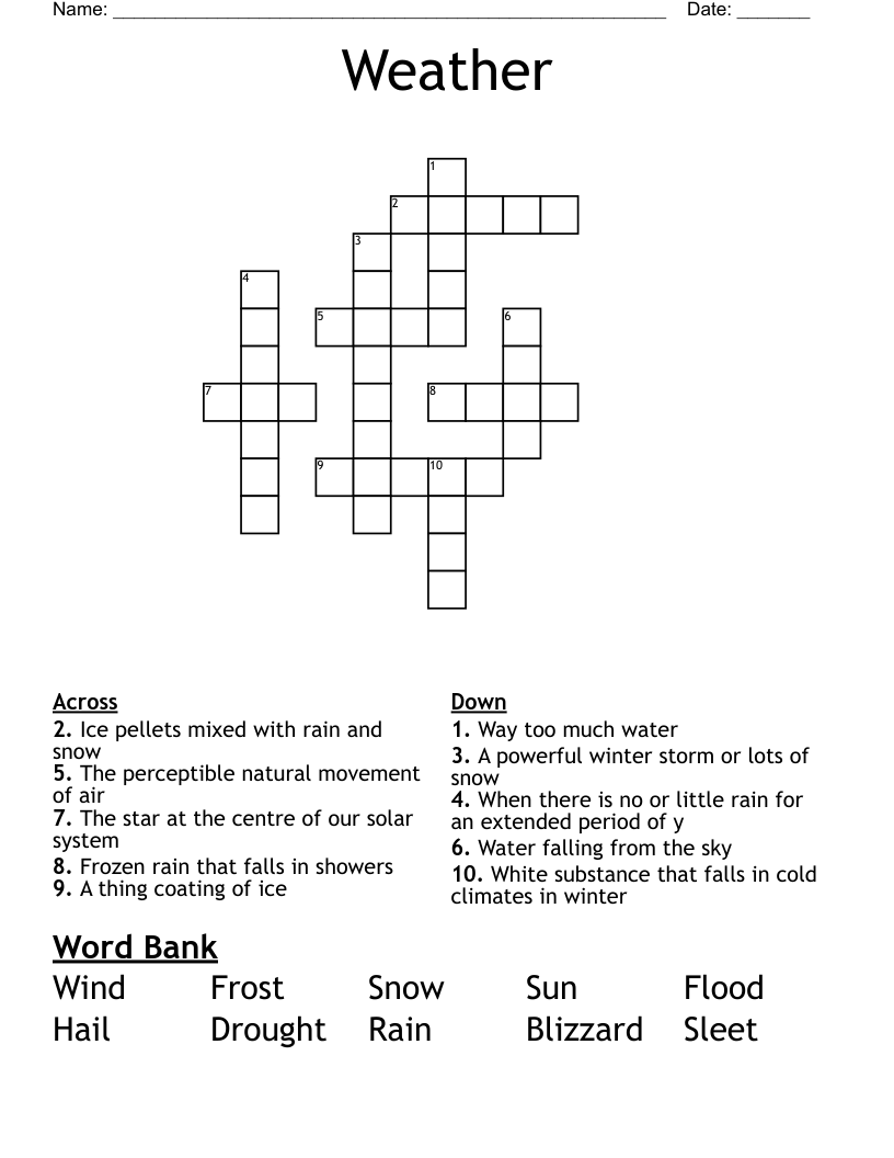Weather  Crossword