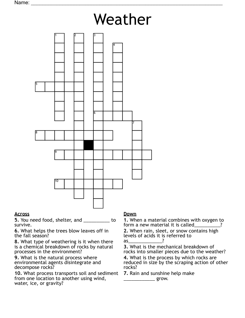 Weather  Crossword