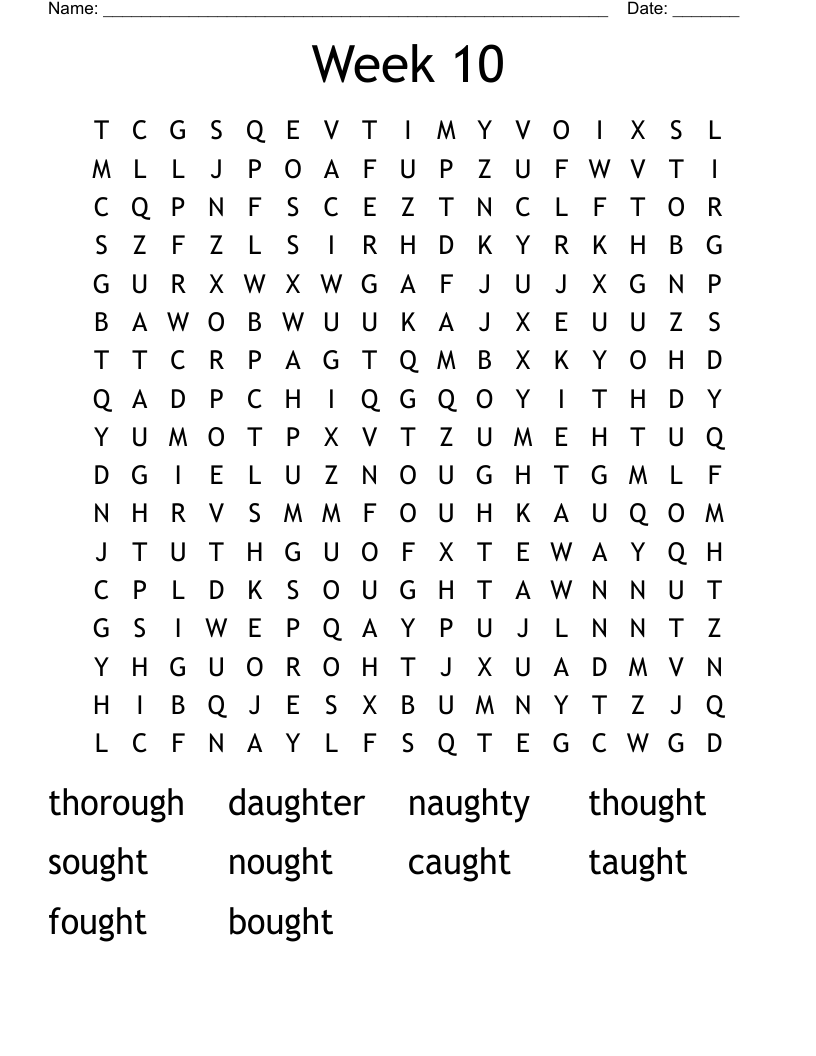 Week 10 Word Search