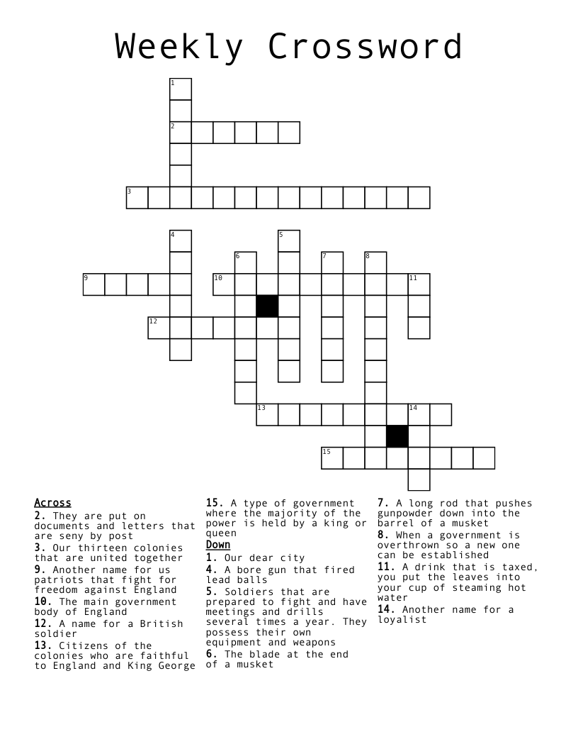 Weekly Crossword