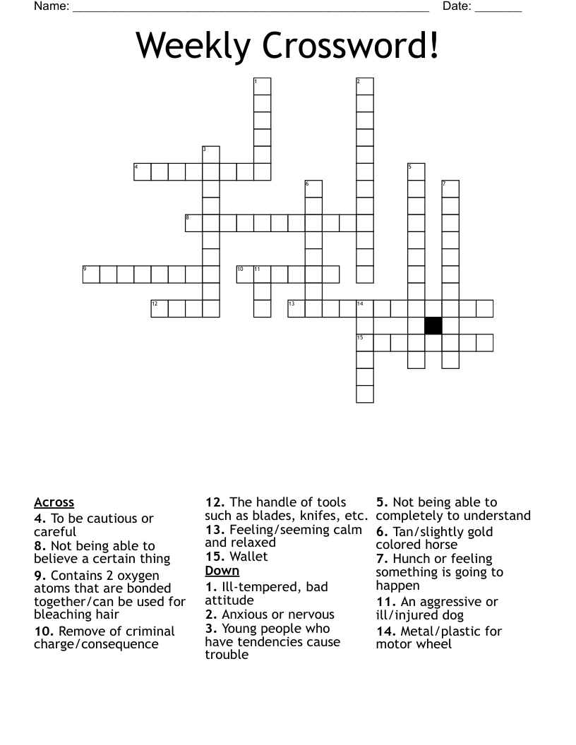 Weekly Crossword!