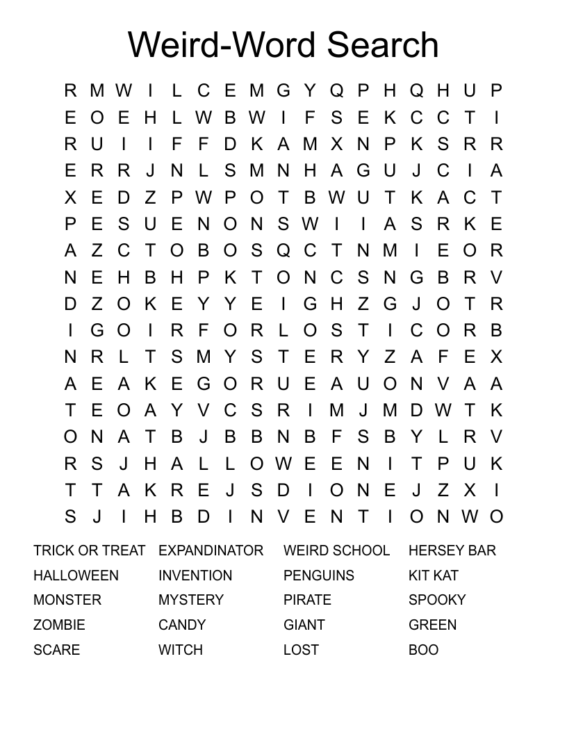Weird-Word Search