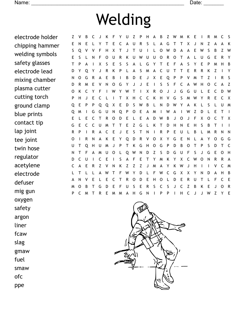Welding Word Search