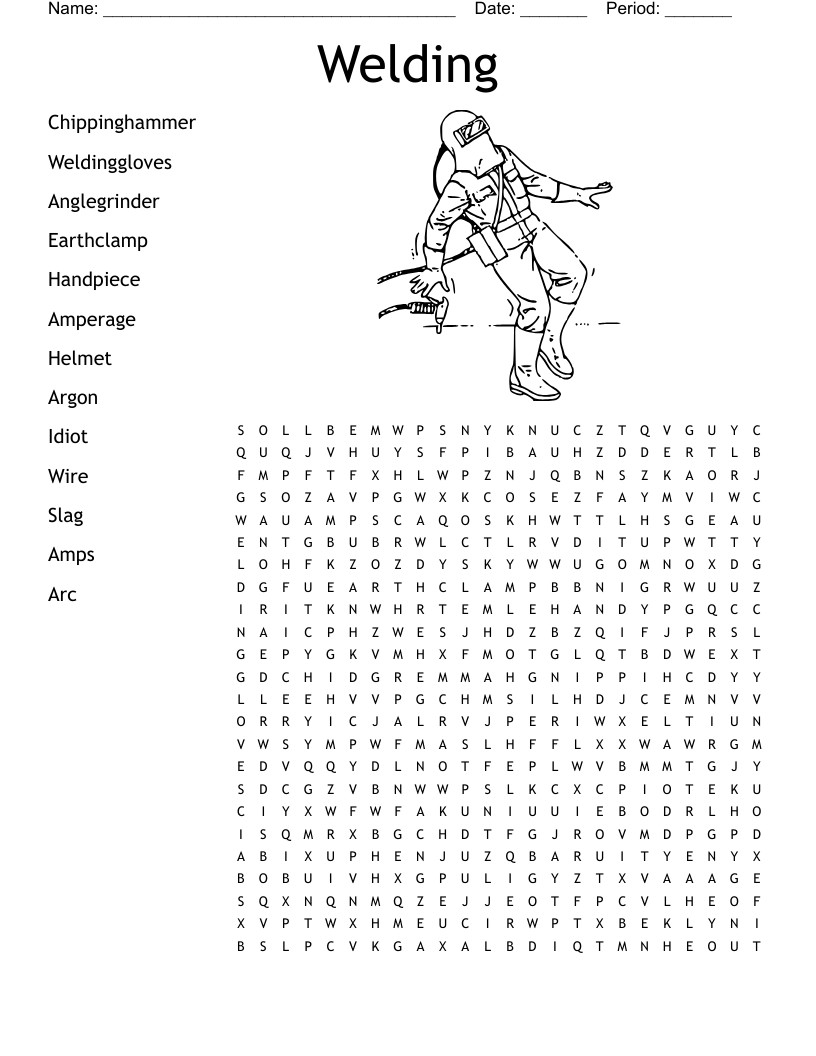 Welding Word Search