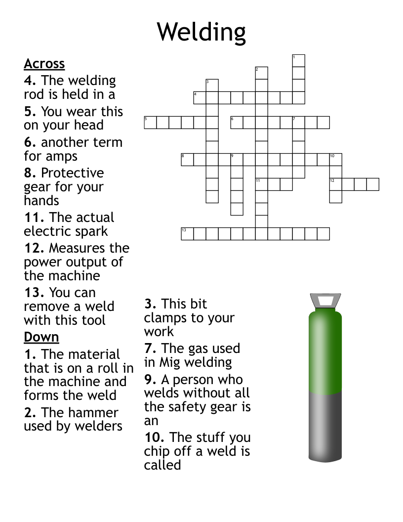Welding Crossword