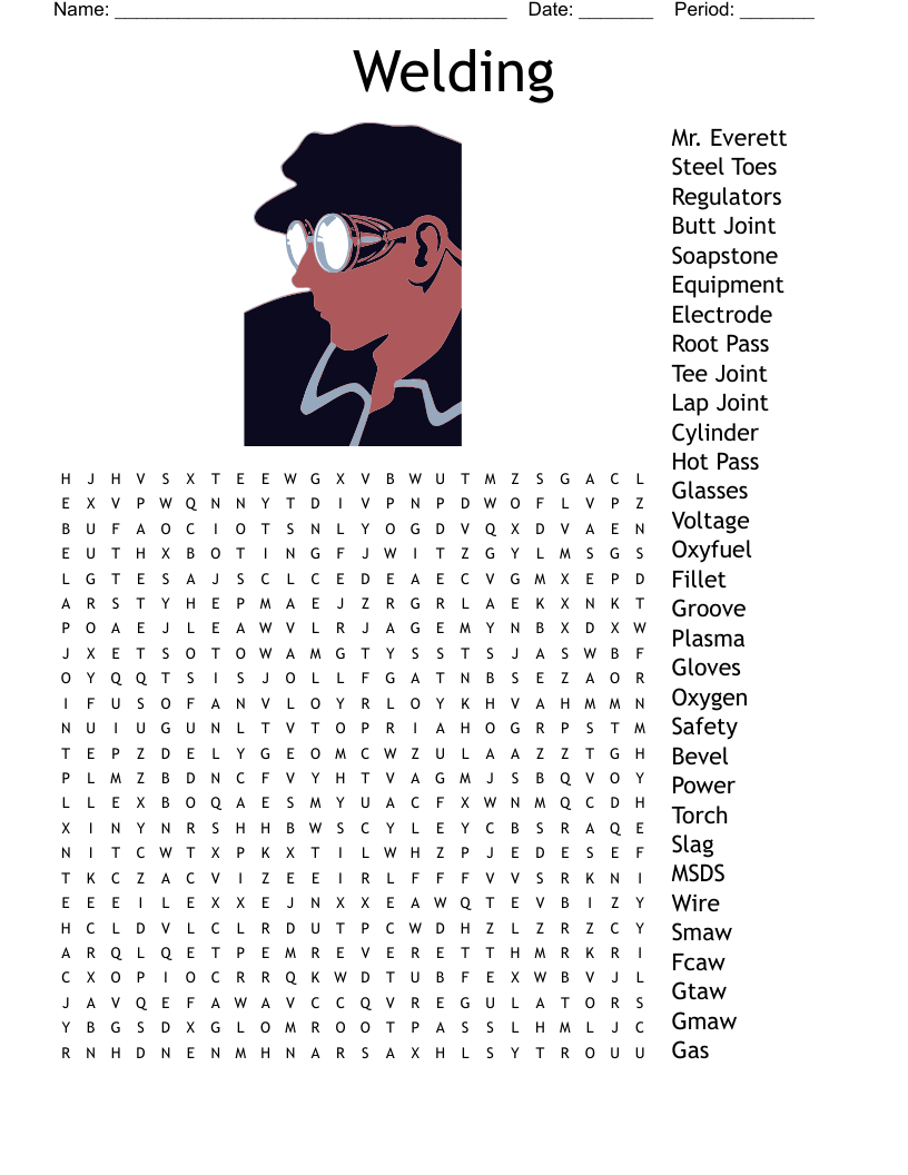 Welding Word Search