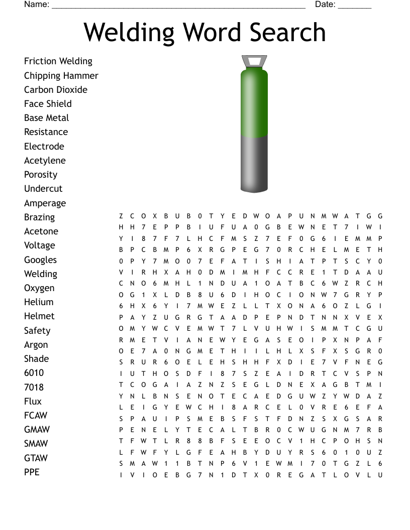 Welding Word Search